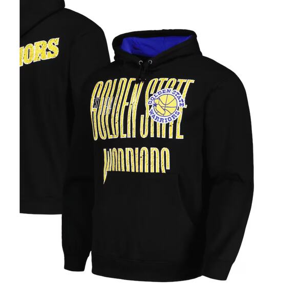 Men's Golden State Warriors Mitchell & Ness 2.0 Pullover Hoodie Size L - Picture 1 of 7